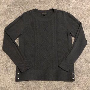 Banana Republic gray cable knit sweater